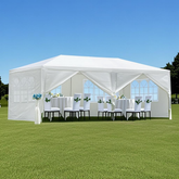 10x20' Outdoor Garden Gazebo Wedding Party Tent Canopy Marquee with 6 Removable Sidewalls (Old Sku: W2185P192559)