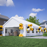 20x32 FT Party Tent with 3 Storage Bags & Removable Sidewalls, Outdoor Canopy Gazebo for Carport Camping Garden Wedding BBQ Commercial