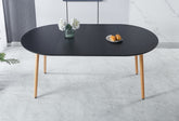 Extensible table,DINING TABLE,OFFICE TABLE,COFFEE TABLE,wood leg,MDF top,100/140/180x100x75cm,black color