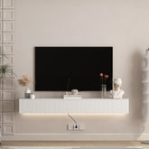 Floating TV Stand Wall Mounted with 16 Color LEDs,69' Modern TV Stand, Floating TV Cabinet Entertainment Center for 55 60 65 Inch TV