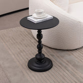 Vintage Metal Coffee Table End Table, Round Side Table for Sofa Bedside Nightstand, Accent Table Decorative Small Space Living Room Bedroom