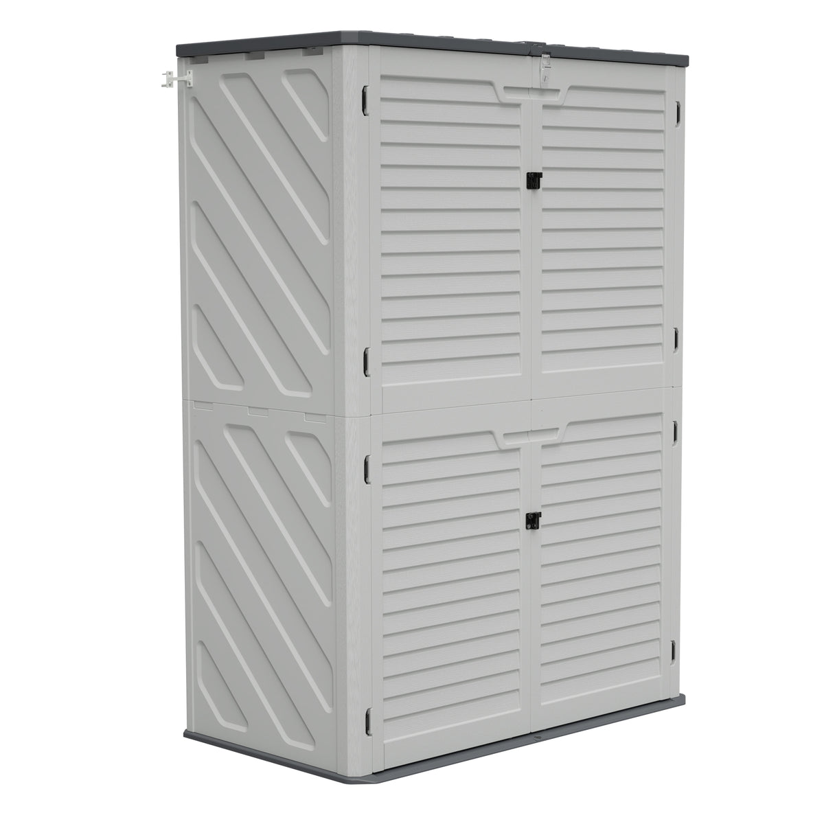 Rust Proof Resin Garden Equipment Storage with Partitions - Weatherproof, Spacious, UV Resistant Material