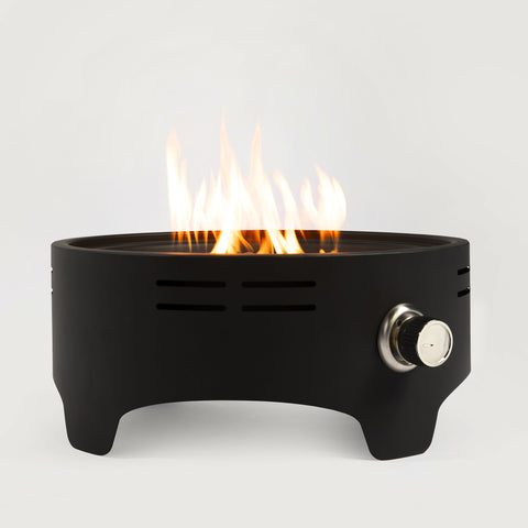 15' Propane Tabletop Gas Fire, 40000 BTU Round Steel Fire Pit for Outdoor living room Garden Balcony -Black
