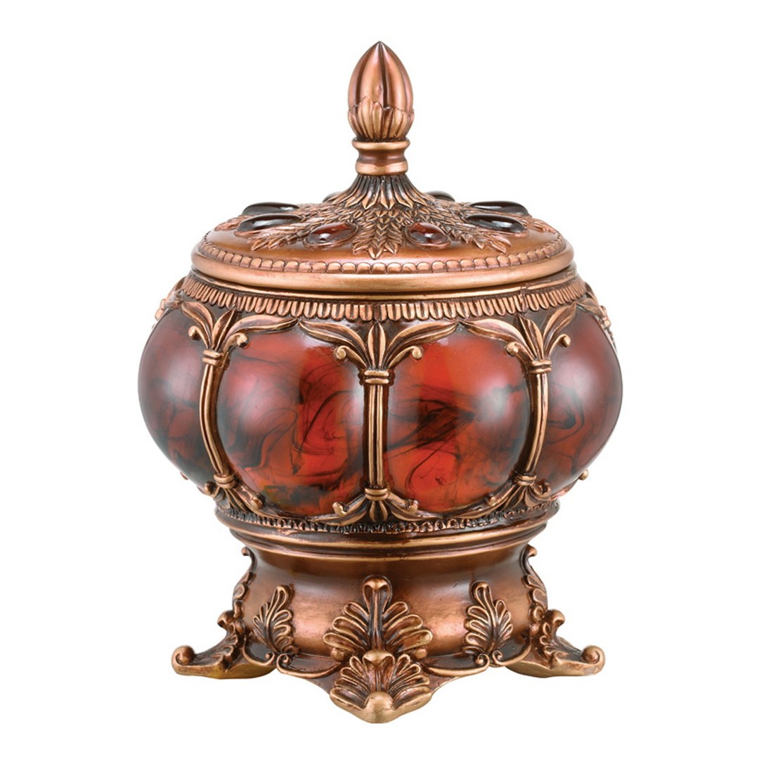 11.5' Tall Polyresin Decorative Jewelry Box, Victorian Style