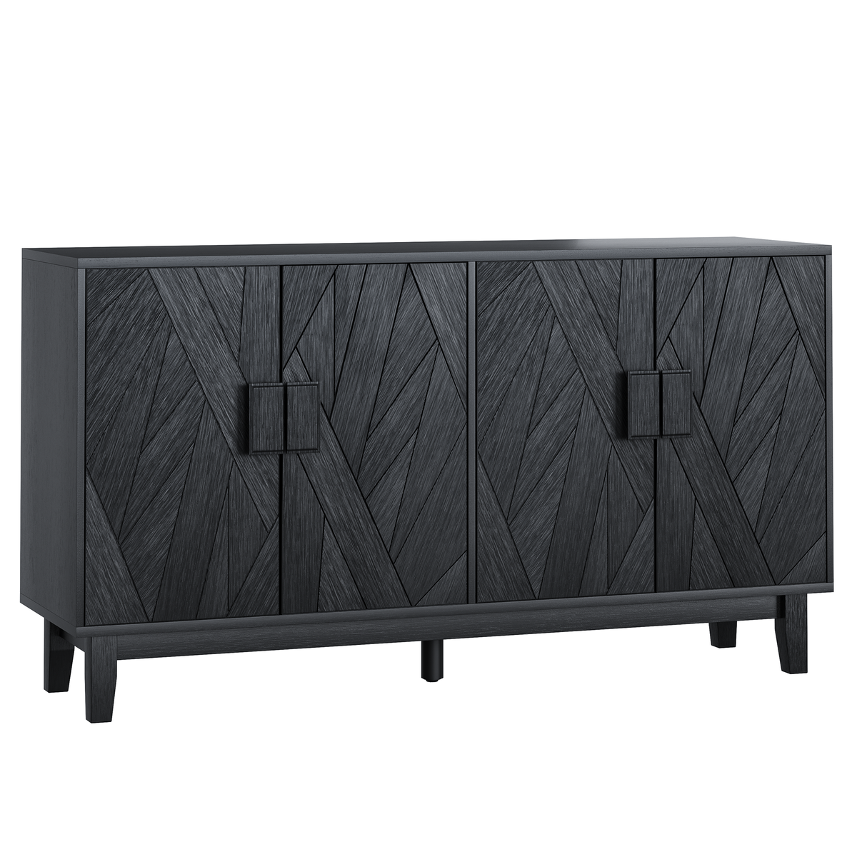 Modern Style Buffet Cabinet, Storage Side Cabinet Buffet Cabinet,  Medieval Modern Multifunctional Decorative Cabinet Suitable For Living Room, Dining Room, Entrance, Corridor, Kitchen, Black