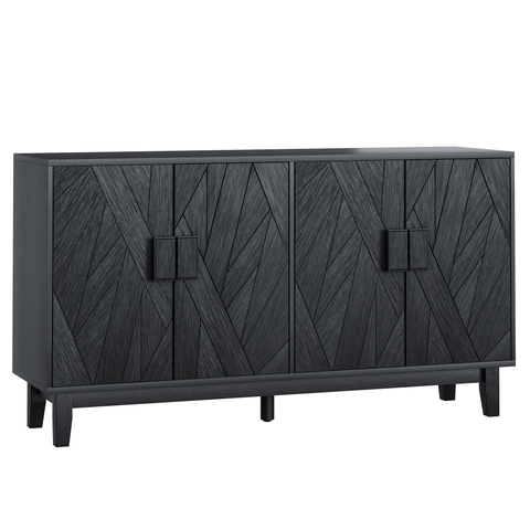 Modern Style Buffet Cabinet, Storage Side Cabinet Buffet Cabinet,  Medieval Modern Multifunctional Decorative Cabinet Suitable For Living Room, Dining Room, Entrance, Corridor, Kitchen, Black
