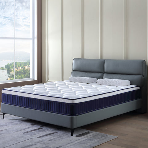 Alwyn Home Innerspring Mattress Medium Hybrid Mattress in a box With Certipur-US Certified Pocket Spring, Pressure Relief, and Motion Isolation