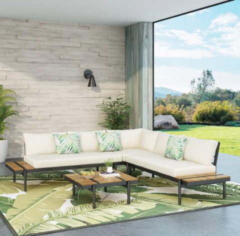 THEO 5 SEATER SECTIONAL SOFA SET WITH CUSHIONS