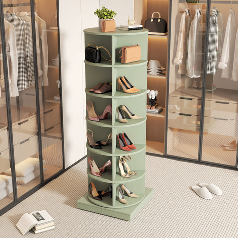 Green 360 Rotating shoe cabinet 6 layers