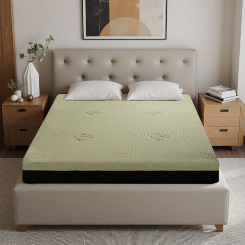 12-Inch Queen Mattress – Copper Infused Cooling Gel Foam Bed, 7-Zone Pressure Relief, Air Layer Comfort Cover, Medium Firm Support Made in Japan