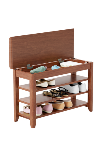 100% solid wood front door shoe rack, wardrobe solid wood shoe bench, load-bearing 550 pounds, entrance, corridor, aisle shoe rack,
