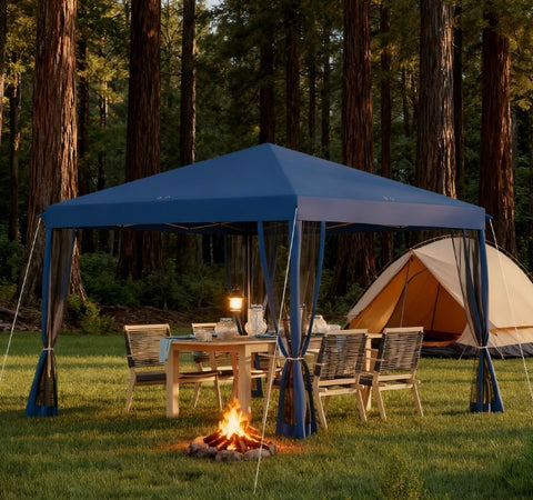 Height Adjustable Pop Up Canopy Tent,Instant Gazebo,Screen House Room with Carry Bag